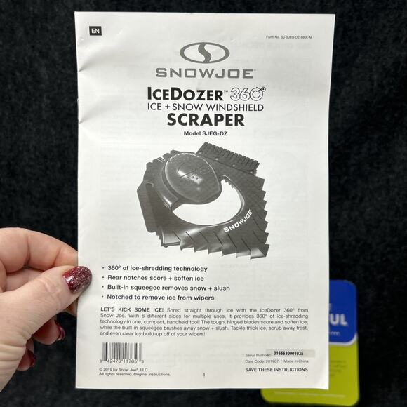 Snow Joe Snow Shovel Protective Cover and Ice Dozer 360 Windshield Scraper - Picture 8 of 8